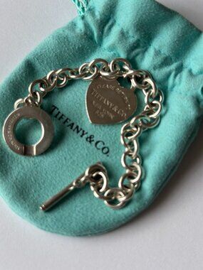 Tiffany & Co. Return to Tiffany Heart Tag Toggle Bracelet Sterling Silver 925